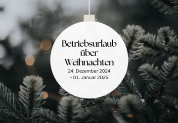 Betriebsurlaub über Weihnachten